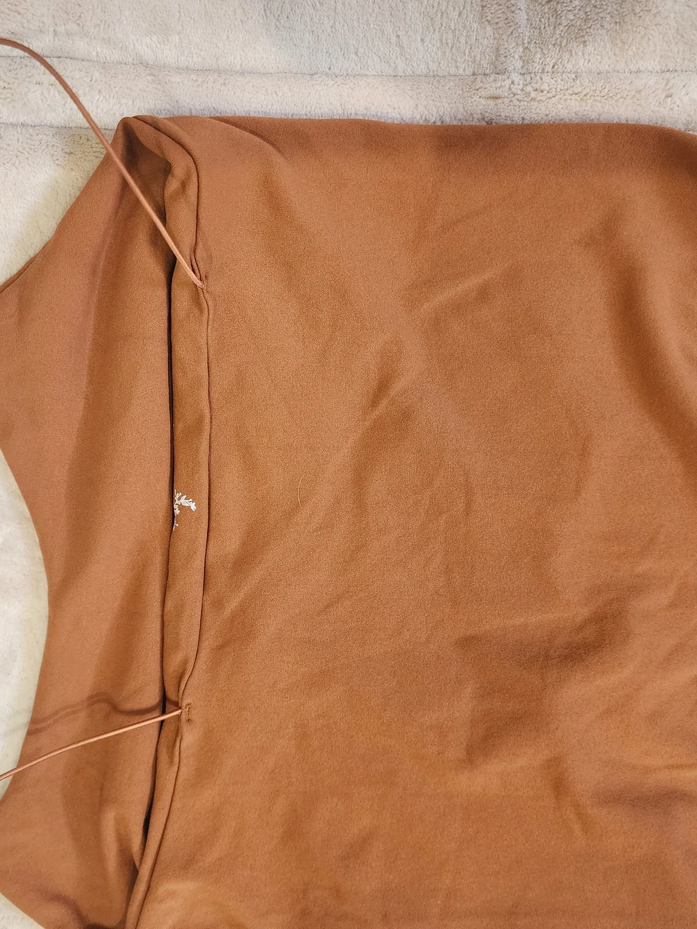 Free People Rust Brown Spaghetti Strap Bodysuit